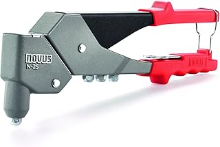 Novus Blindnietzange N-25 Vario, aus Aluminium, Nietenzange mit 360° Schwenkkopf, 1-Hand-Bedienung, Griffverriegelung
