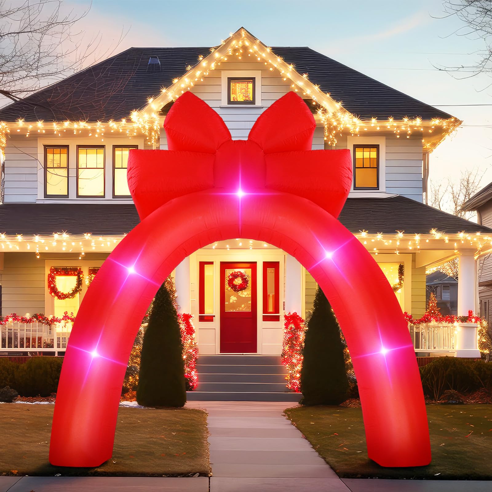 Photo 1 of ***MISSING PARTS***i
Leyndo 9 ft Bow Christmas Inflatable Archway Outdoor Decorations Red Light up Blow up Christmas Archway Lighted Xmas Inflatable Arch Red Bow Party Favors for Indoor Outdoor Lawn Yard Garden Decoration