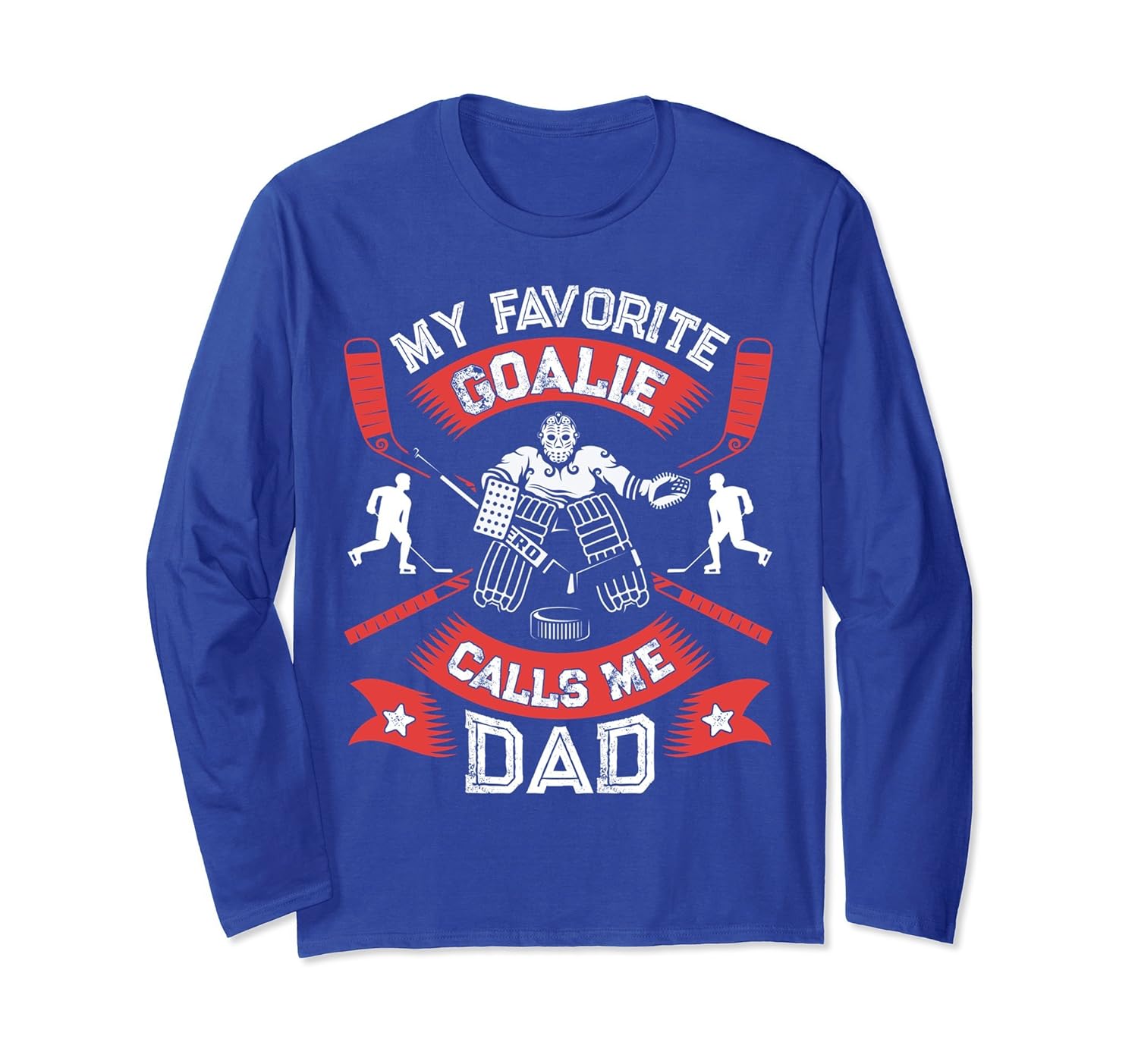 My Favorite Goalie Calls Me Dad T shirt Men Ice Hockey Sport-anz