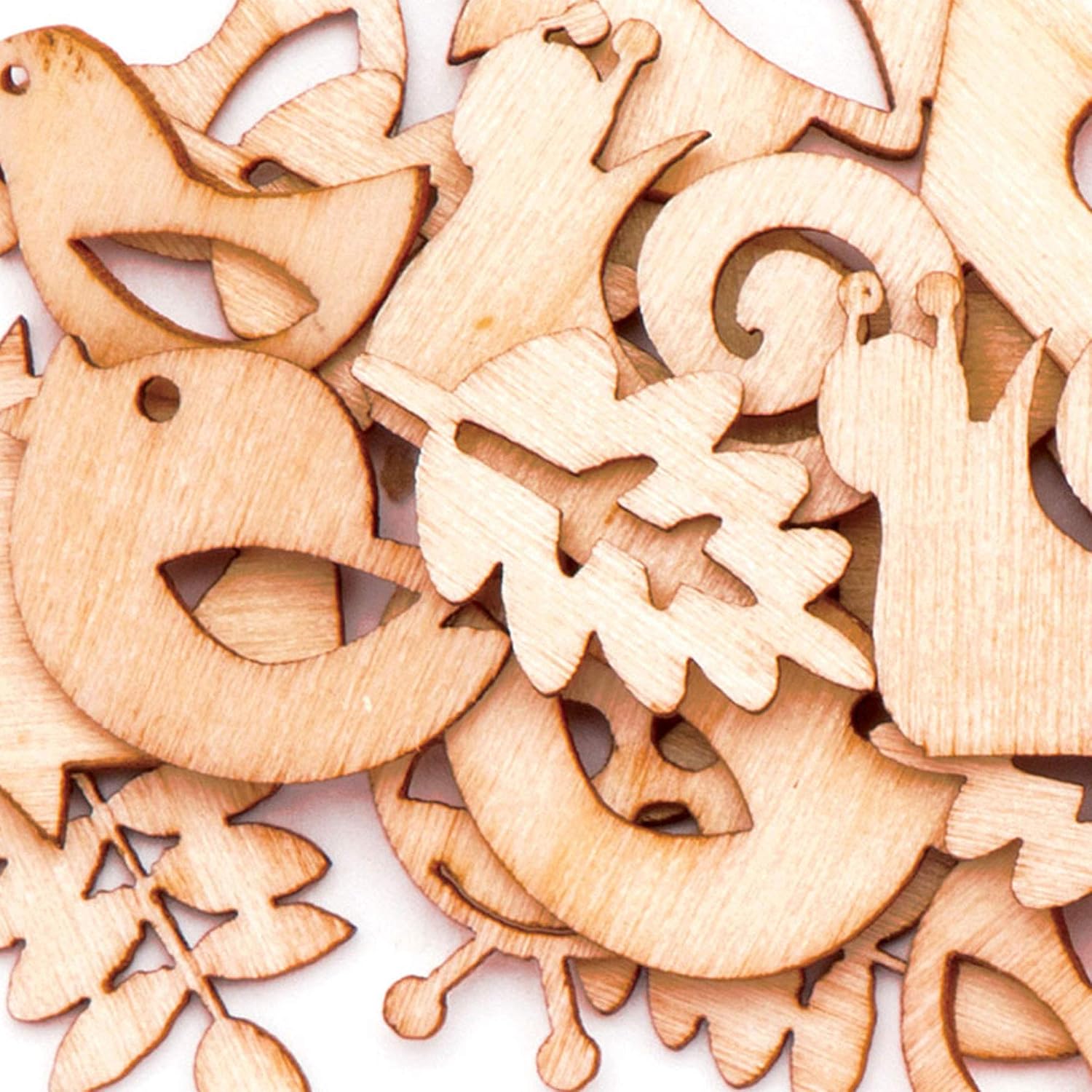 Baker Ross Garden Mini Wooden Shapes, Creative Art and Craft Supplies for Kids to Make and Decorate (45 Pack) - Image 5