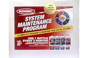 Roebic SMP-1000-PAK-1 Complete Septic System Maintenance Kit: 4 Quarts, Pack of 1, All-in-One Solution for Septic System Care