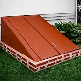 Window Well Supply Basement Door, Knock-Down (55" W x 72" L x 20" H) | Made in USA, For Cellar &amp; Exterior Use, Bulkhead Doors for Basement with Angled Openings, Access &amp; Security