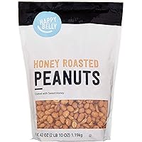 Amazon Brand - Happy Belly Peanuts, Honey Roasted, 42 Ounce