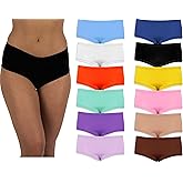 Sexy Basics Women’s Boyshort Boy Cut Style Cotton Stretch Panties | Multi Packs | Ultra-Soft Cotton Spandex Colors Underwear