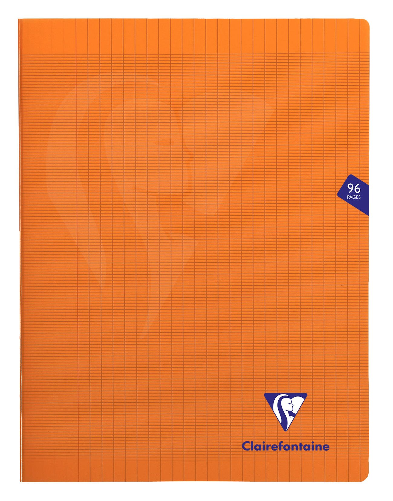 Clairefontaine 383361C - One Stapled Notebook Mimesys Orange - Dimensions: 24 cm x 32 cm - 96 Seyes Ruled Pages - White Vellum Paper 90 g - Polypro Cover
