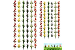 120-Piece Miniature Flowering Plant Set – Mixed Colours & Sizes for Fairy Garden Accessories, Model Railroads, Dioramas, and 