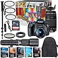 Canon EOS Rebel T7 DSLR Camera with 18-55mm & 75-300mm Lenses Kit + 500mm Preset Wildlife Lens - Deluxe Professional Photo & Video Creative Bundle (Renewed)
