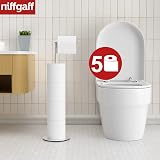 niffgaff Freestanding Toilet Roll Holder Stainless Steel Bathroom Stand view 2