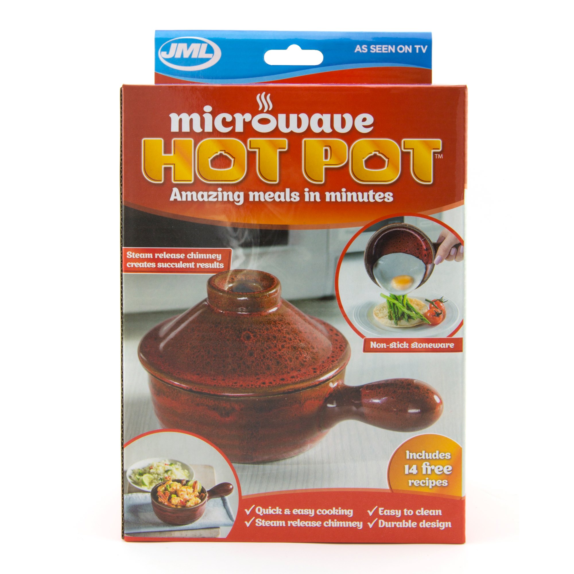 JML Microwave Hot Pot With Heat Retaining Ceramic & Steam Release Chimney