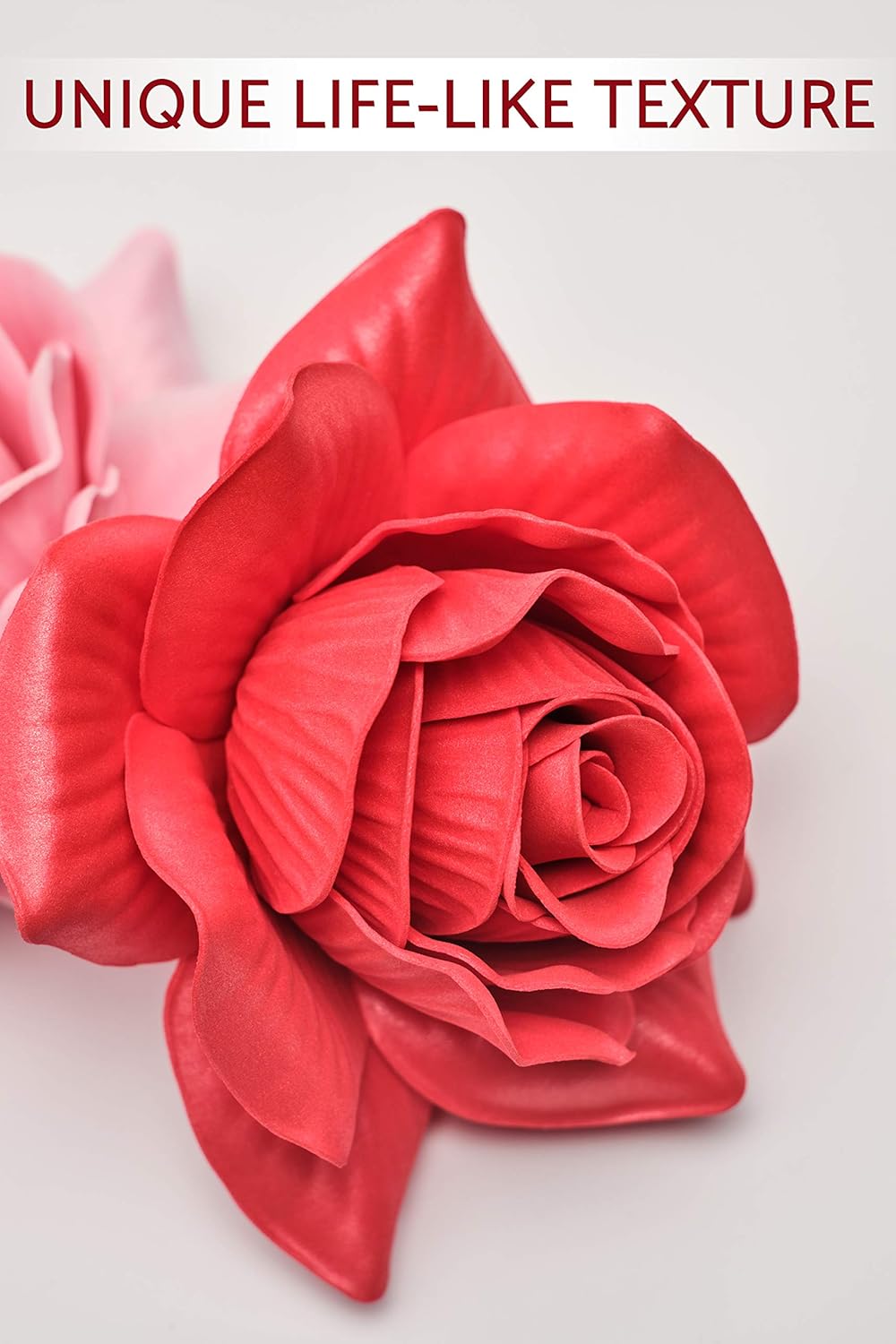 Amazon Com Kira Home 4 5 6 Pack Artificial Flowers Large Pink And Red Roses Real Looking Fake Flowers For Diy Projects Wedding Baby Shower Home Decor Decorations Charming Gift Box Furniture Decor