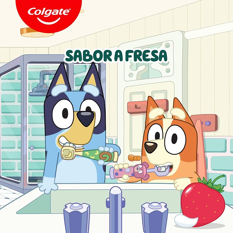 Kids Bluey, Pasta Dientes Infantil Fresa 0-5 Años, 12x50 ml