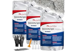 MUZEFANSI Concrete Crack Filler, Premium Crack Filler, Waterproof Self-Leveling Cement Sealant, Fast-Drying Crack Repair for Driveway, Sidewalk, Garage & Foundation – Indoor Outdoor Use (3 PCS)