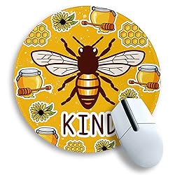 Cute Bee Small Mouse Pad with Stitched Edge
