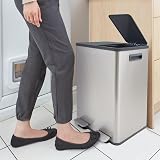 BLACK+DECKER Double Recycling Kitchen Bin 60cm Soft Close Lid 40L Grey view 2