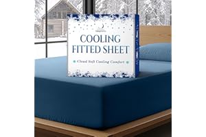 SLEEPHORIA Cooling Fitted Sheet Queen Size - 1 PC BreezeWeave Cooling Sheets for Hot Sleepers & Cool Rest w/ 16 in Deep Pocke