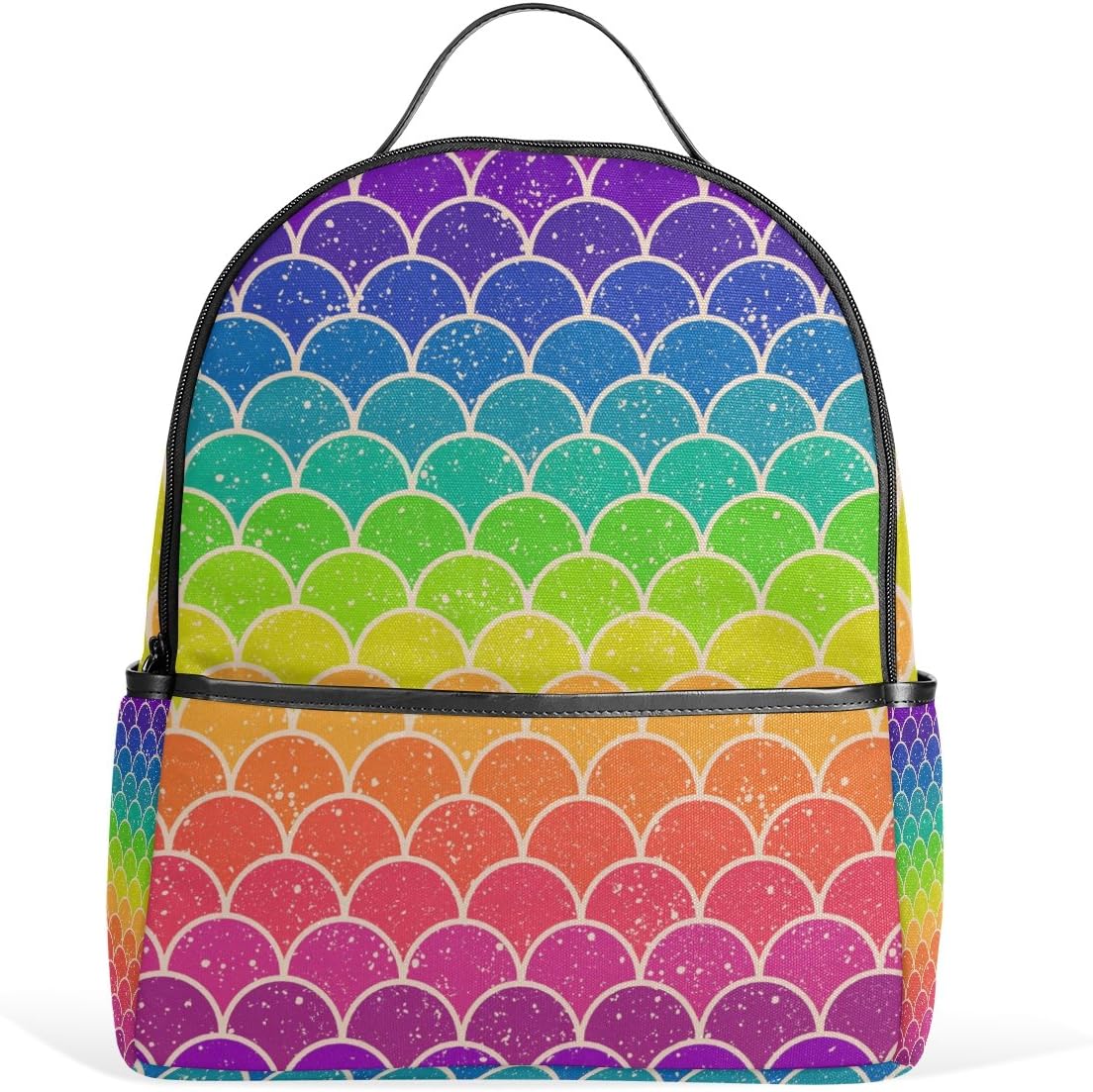 JSTEL Rainbow Backpack Rucksack School Bag for Girls Boys Casual Schoolbag Adjustable Shoulder Strap Bookbag
