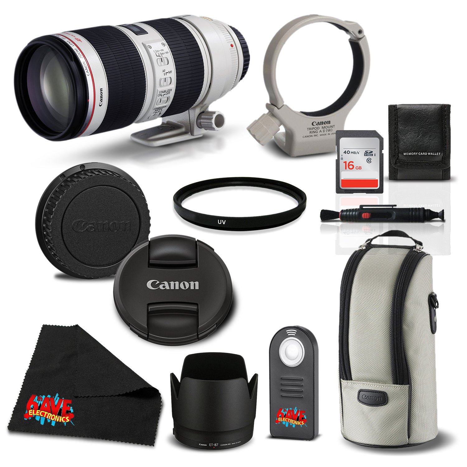 Canon EF 70-200mm f/2.8L is II USM Telephoto Zoom Lens 2751B002
