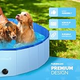 FurDreams Foldable Dog Pool Heavy Duty PVC Non Slip Base Drain Small view 3