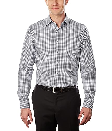 Unlisted by Kenneth Cole mens Slim Fit Checks and Stripes (Patterned) Dress Shirt, Grey, 14 -14.5 Neck 32 -33 Sleeve Small US in Dubai - UAE | Whizz 121177981011 Unlisted by Kenneth Cole mens Slim Fit Checks and Stripes (Patterned) Dress Shirt, Grey, 14 -14.5 Neck 32 -33 Sleeve Small US in Dubai - UAE | Whizz 121177981011