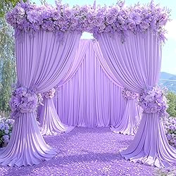 6 Panels Lavender Backdrop Curtains for Wedding
