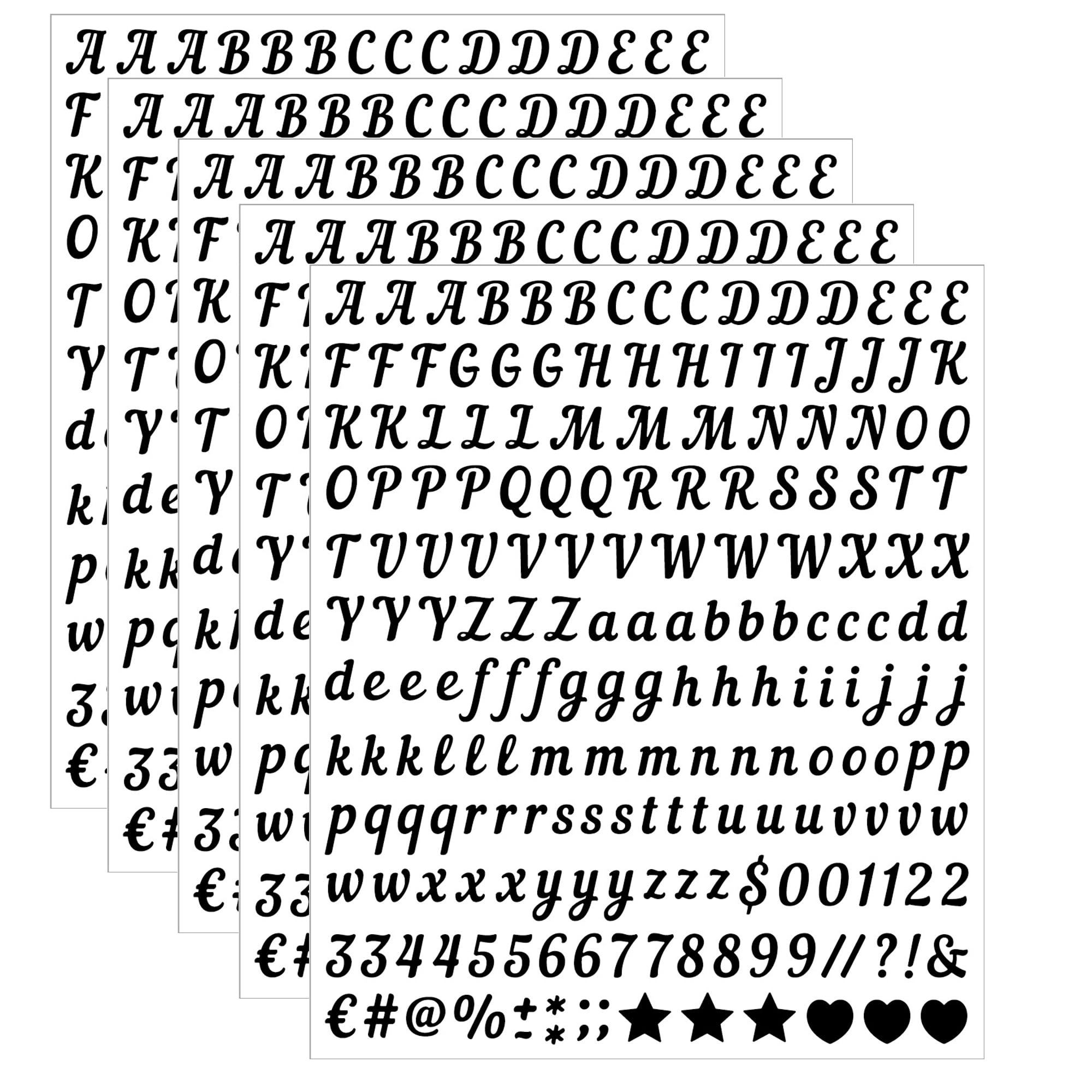 Photo 1 of 0.5 inch Small Letter Sticker, Black Vinyl Self Adhesive Alphabet Number Stickers Stick On Letters Alphabets ABC Stickers for DIY Crafts Art Making, Decals for Sign,Notebook, Classroom Decor?Black?