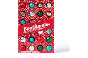 Bombombs, Hot Chocolate Bomb Gift Set, 5 Flavors in Holiday Wrappers; Fudge Brownie, Caramel Candy, S'Mores, Cookies & Cream,