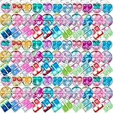 ONKULL Pop Fidget Keychain 90 Pack Mini Fidget Toys Bulk Party Favors for Kids 4-8,8-12 Year Boys Girls Push Pops Bulk Toys S