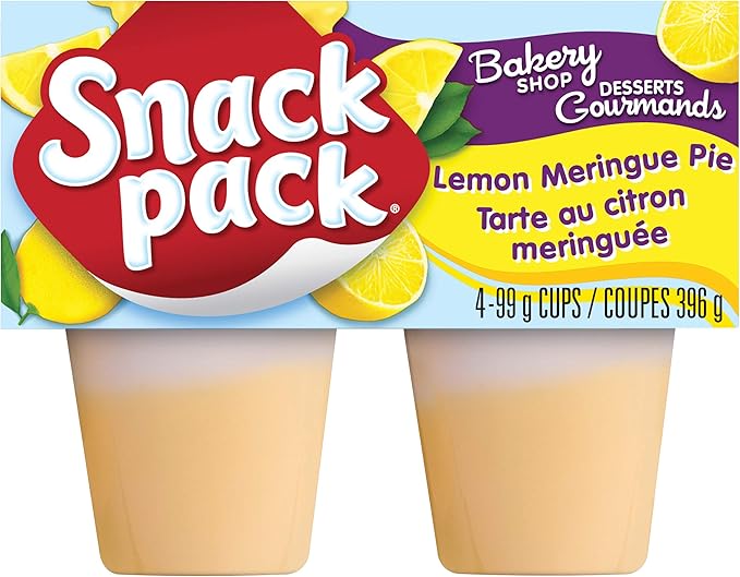 Snack Pack Pudding Lemon Meringue Pie 48 cups total (12 x Pack of 4) Amazon.ca Grocery