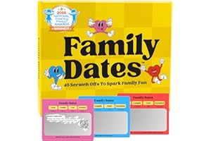 Happy Duo Family Dates 40 Scratch Off Cards – Fun Activities & Date Night Ideas for Kids and Parents – Adventure Card Game for Families – Unique Gift for Family Nights, Holidays, or Birthdays