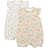 MY LITTLE ZONE - 2-Pack Short Sleeve Baby Girl Rompers