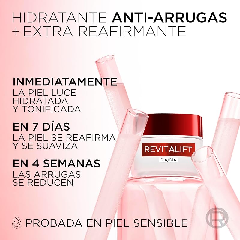 L'Oréal Paris Revitalift Clásico Crema de Día Antiarrugas Reafirmante, 50ml