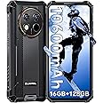 OUKITEL WP28S Rugged Smartphone Unlocked - 16GB 128GB Rugged Phone Android 14, Octa Core 10600mAh Battery IP68 Cell Phone, 6.52" FHD+,4G Dual Sim,NFC,OTG,T-Mobile,BT5.0,Fingerprint,Black