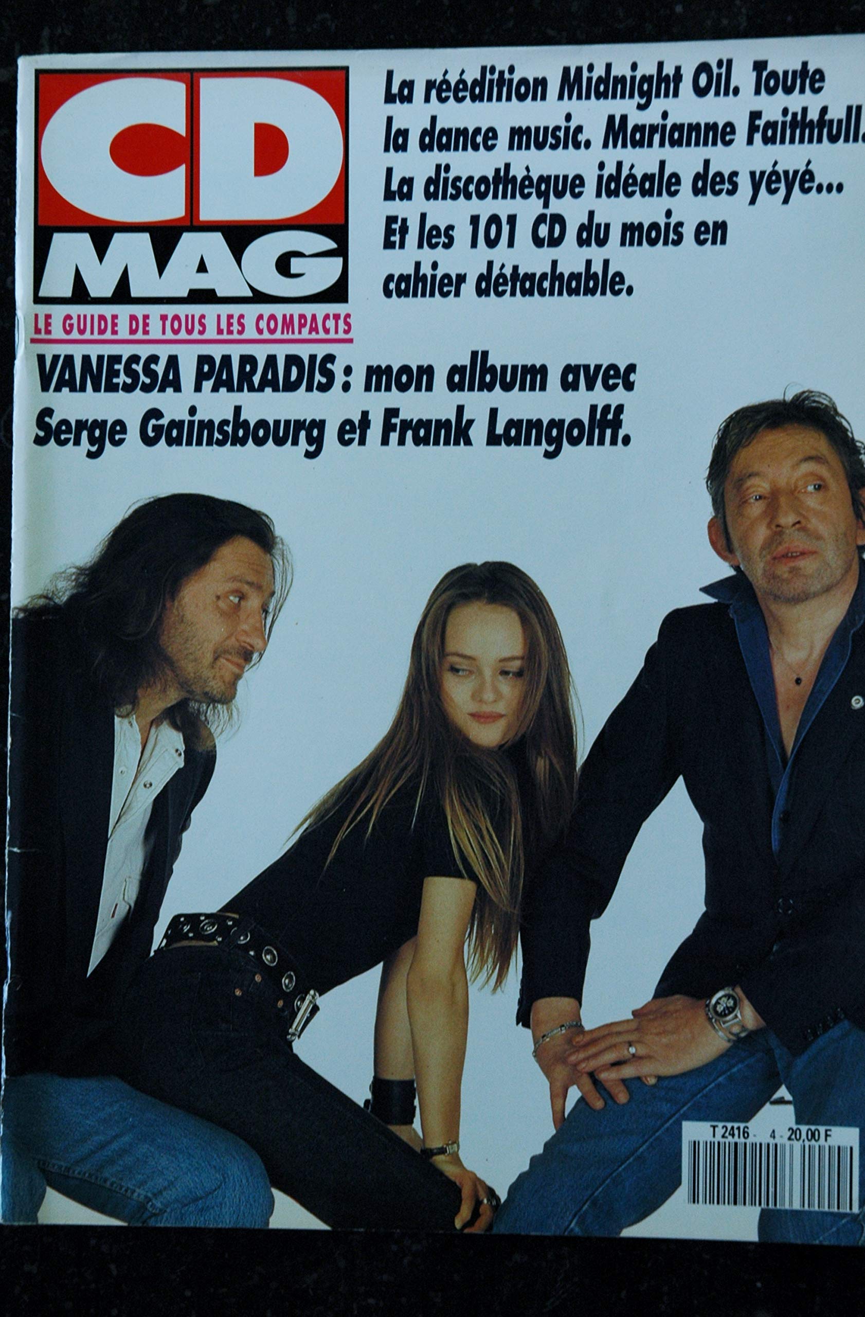 Cd Mag 4 1990 Juin Cover Vanessa Paradis Sa Rencontre Avec Serge Gainsbourg Et Frank Langolf Les Tresors D Emmanuelle Amazon De Bucher
