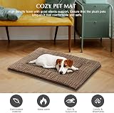 BVAGSS Reversible Dog Bed Mat 60x45cm Memory Foam Crate Pad Brown view 8