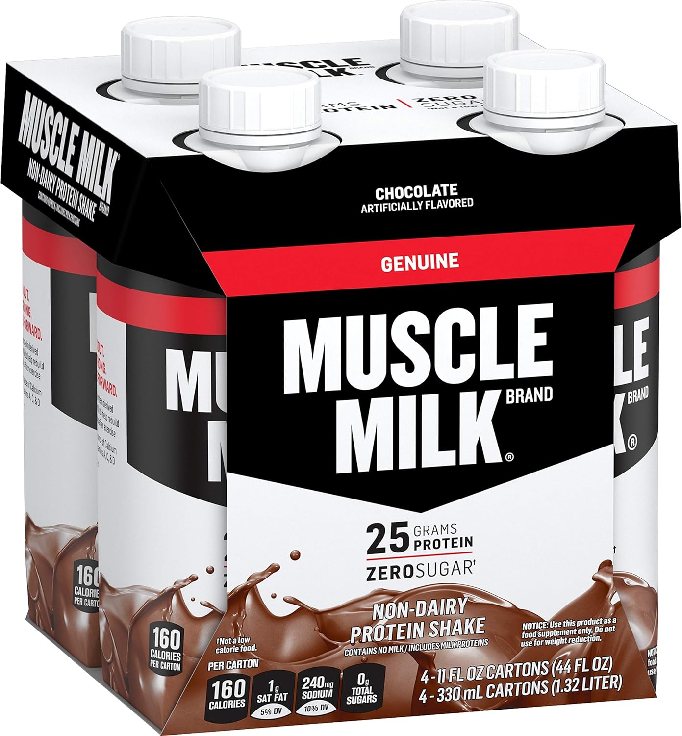 Amazon Com Muscle Milk Genuine Protein Shake Chocolate 25g Protein 11 Fl Oz 4 Pack Health Personal Care