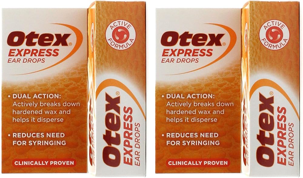 NECALON Otex Express Ear Drops 10ml Pack of 2 Dual Action