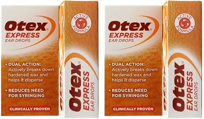 NECALON Otex Express Ear Drops 10ml Pack of 2 Dual Action