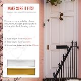 Zavia Internal Letterbox Draught Excluder 11.5 Inch Brass Metallic Plate view 3
