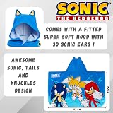 Sonic The Hedgehog Kids Hooded Towel 100% Cotton Absorbent Beachtowel Poncho view 4