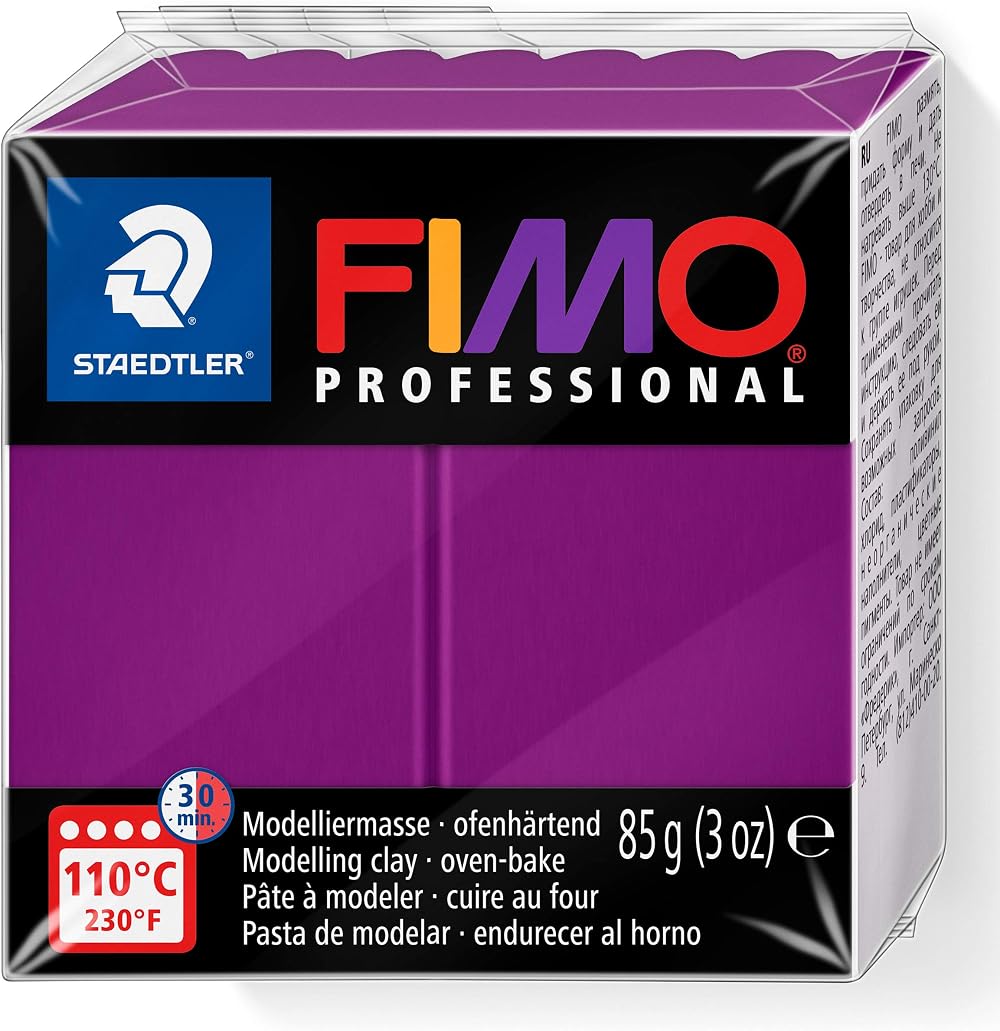 STAEDTLER 8004-61 FIMO Professional Oven-Hardening Polymer Clay Violet 85g