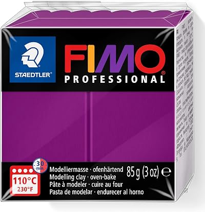 STAEDTLER 8004-61 FIMO Professional Oven-Hardening Polymer Clay Violet 85g