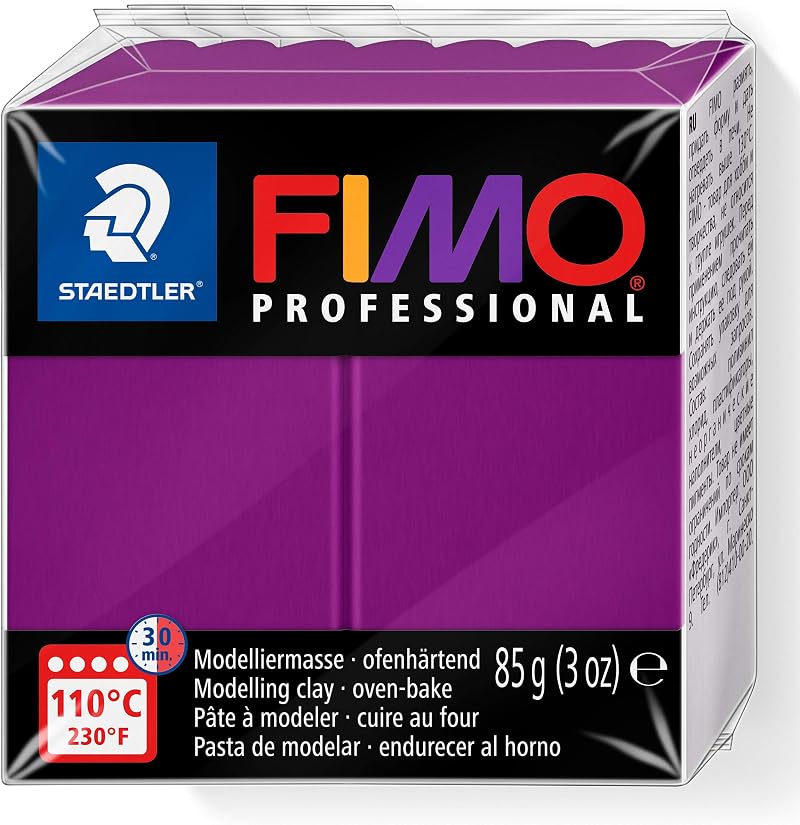 STAEDTLER 8004-61 FIMO Professional Oven-Hardening Polymer Clay Violet 85g