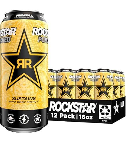 Amazon.com : Rockstar Focus, White Peach, 12 Fl Oz Cans (Pack of