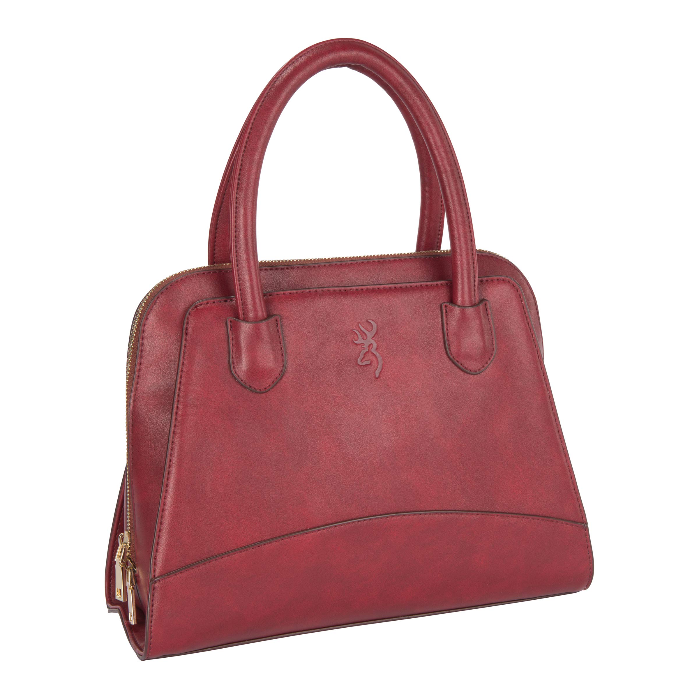Browning Concealed Carry Purse, Premium Holstered Handbag with Safety Locking Option, Hazel (Merlot)
