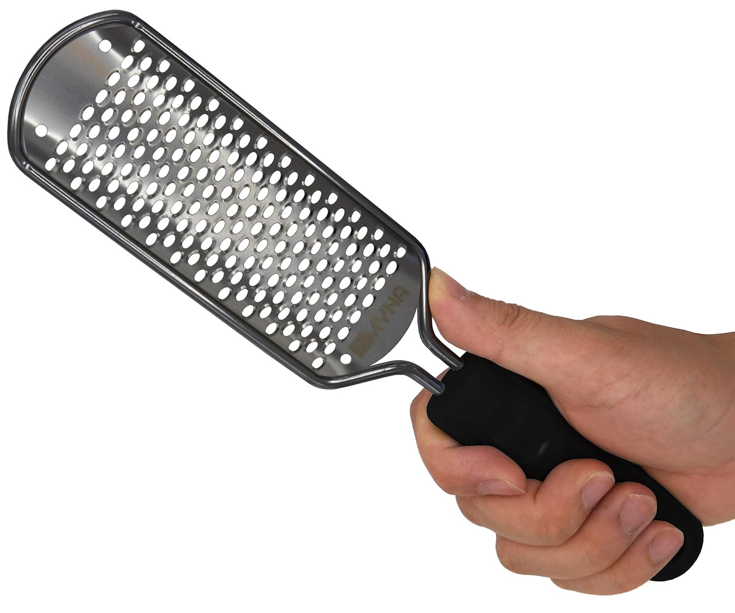 Stainless Steel Callus Remover Foot File Colossal Foot Scraper Foot Scrubber for pedicure kit professional Foot spa and Dead Skin Cracked Skin Corns Removal with Extra Blade Replacement - MyNa (Black) : Beauty