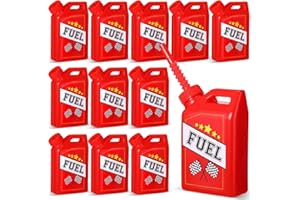 Haundry 12-Pack Race Car Cups with Straws and Lids, 11oz Red Fuel Can Drinking Cups Party Decorations for Racing Car Theme Bi