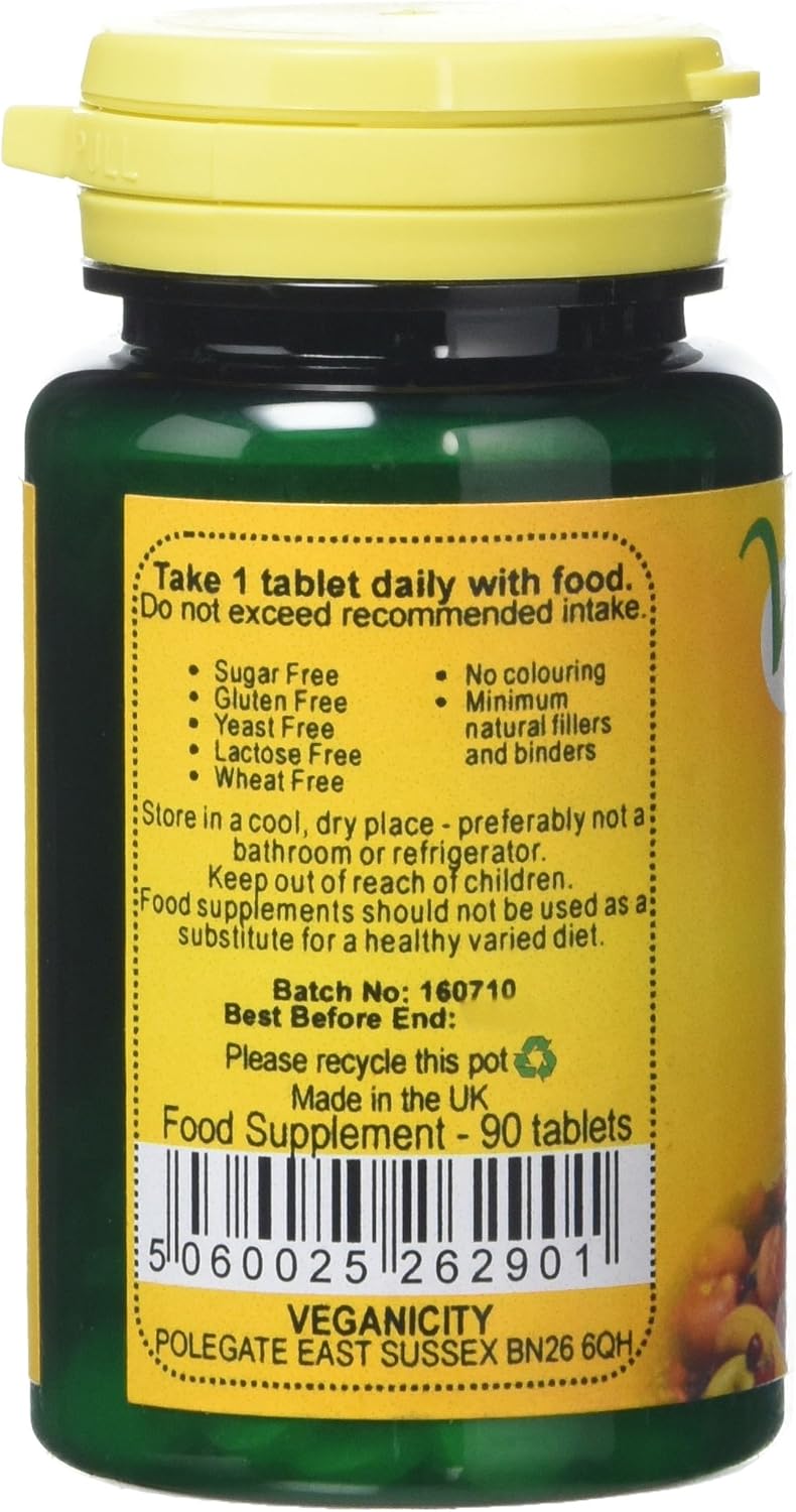 Veganicity Zinc 10mg : Mineral Supplement : 90 Tablets, 90 count (Pack of 1) - Image 3