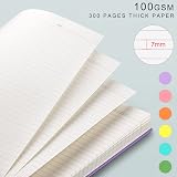 EMSHOI A4 Notebook 300 Pages 100gsm Lined Wirebound Waterproof Cover Orange view 3