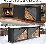 Amagabeli 8ft Firewood Log Rack Cover Heavy Duty Waterproof 600D Fabric view 4