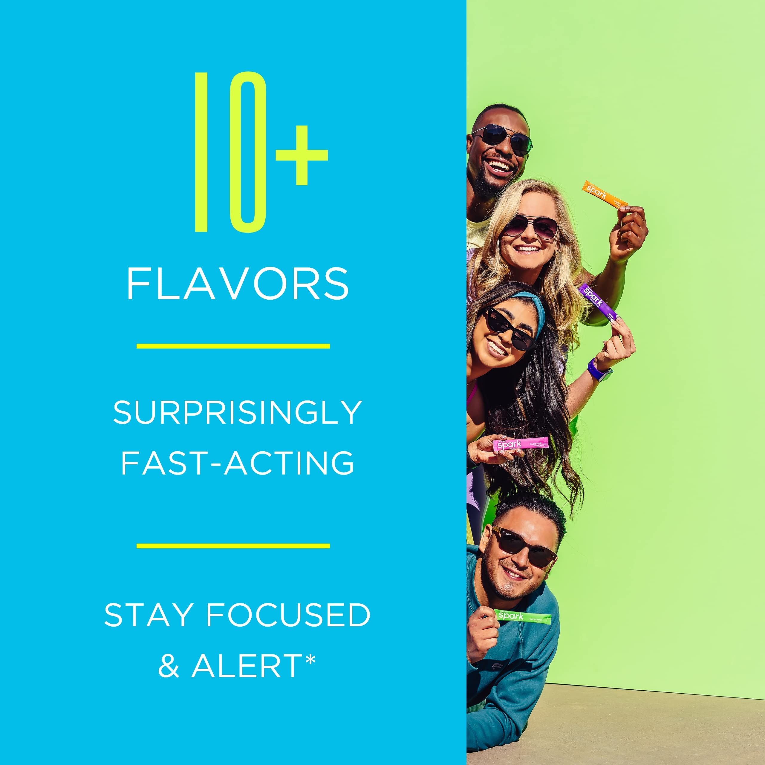 AdvoCare Spark - Energy Drink Mix - Vitamin & Amino Acid Supplement - Supports Energy & Focus - Portable Immune Support - Sugar-Free - Fruit Punch, (10.5 oz)